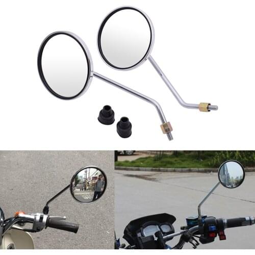 For Honda PCX 125 150 CR85R CR125R CR250R CRM250R Motorcycle rearview mirror round mirror motorcycle long stem accessories