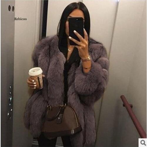 Winter Coat Thick Warm Fake Furry Fur Jacket Coats chaqueta mujer High Quality Teddy Fleece Button Jacket Female Casual