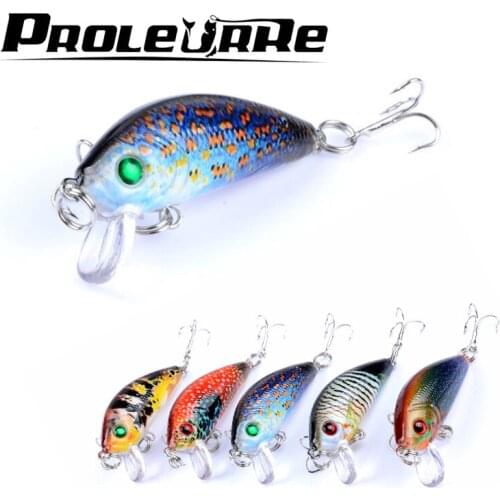 1Pcs 4.5cm 3.81g Minnow lure Topwater Fishing bait 3d eyes for fishing lure Artificiali Wobbler Crank bait Fishing Tackle pesca