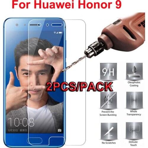 2PCS Glass Screen Protector For Huawei Honor 9 Tempered Glass sFor Huawei Honor 9 Glass Huawei Honor 9 Screen Protector Film