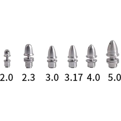 5PCS 2mm 3mm 3.17mm 4mm RC Aluminum Bullet Propeller Adapter Holder for RC Aircraft Multicopter Brushless Motor