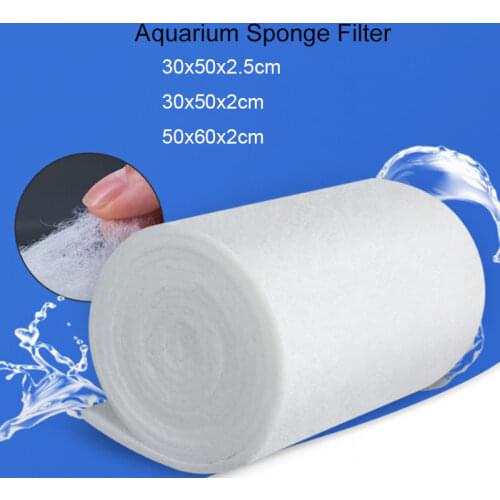 30cmx50cmx2.5cm Aquarium Filter Super Thick Biochemical Filter Cotton Sponge for Aquarium Fish Tank Bio Cotton Foam Skimmer