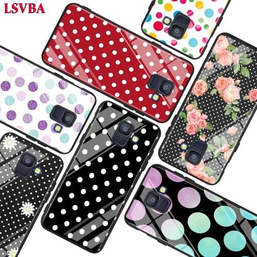 Polka Dots For Samsung Galaxy A750 A9 A8 A7 A6 A5 A3 Plus 2018 2017 2016 Super Bright Glossy Phone Case Cover