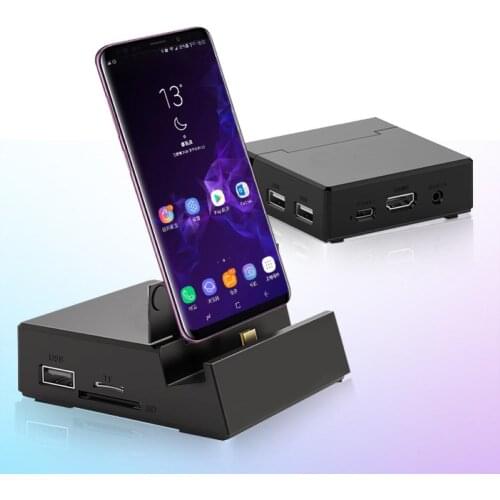 Phone Holder USB Docking Station 8 in 1 USB-C Hub Type-C to HDMI TF USB 2.0 Dock Station USB C Docking Station HDMI док станция