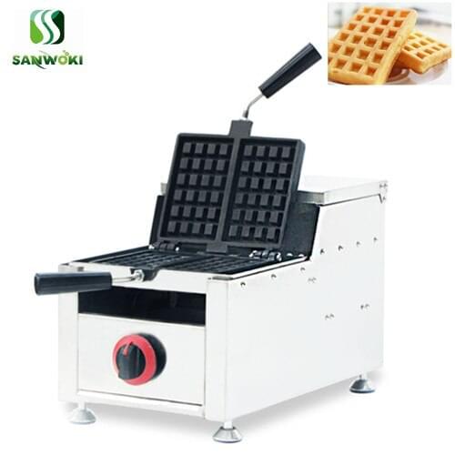 Gas heating grid waffle cake machine rectangle waffle baking iron Classic waffle baker machine Liege muffin maker machine