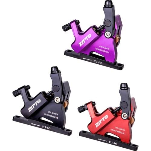 Road Bike Hydraulic Line Pull Flat Mount Disc Brake Mechanical Dual Side Actuation Brake Caliper With 140mm Rotors Bicycle Parts