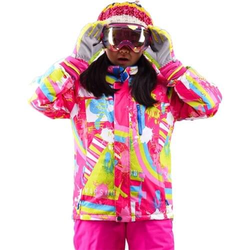 Goexplore Ski Jacket Boys 110-160 kids warm jacket outdoor waterproof breathable thicken winter snowboarding jacket for children