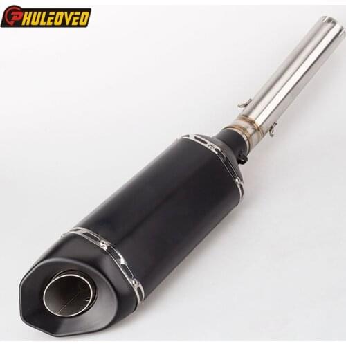 ID:49mm Motorcycle Exhaust Full System Mid Link Pipe for CB1300 CB 1300 Motorbike Muffler Exhaust Escape Leak with DB Killer