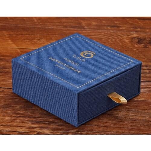 Quality Authentic Custom small jewellery necklace ring drawer paper cardboard jewelry packaging box with logo ---PX12009