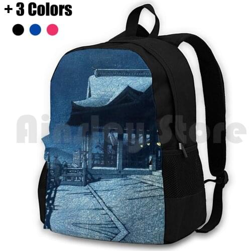 Kiyomizu Dera Temple In Kyoto By Kawase Hasui Outdoor Hiking Backpack Riding Climbing Sports Bag Japan Japanese Nihon Hokusai
