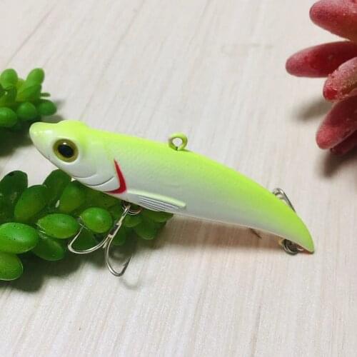 Lubit 2020 Winter Ice Fishing Lures 75mm 13g Sinking VIB slient Hard Bait Smith bay blue Wobbler Lure Pike Carp ratlin Baits