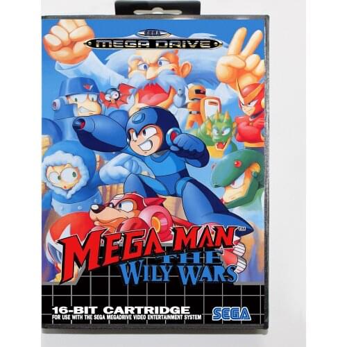 Mega Man The Wily Wars 16bit MD Game Card For Sega Mega Drive/ Genesis with Retail Box