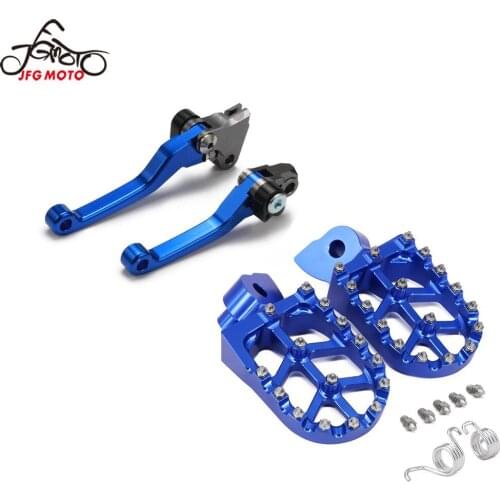 Motorcycle CNC Footrest Footpeg Foot Pegs Brake Clutch Lever Sets For YAMAHA YZ125 YZ250 01-07 WR250F YZ426F 01-02 YZ250F YZ450F