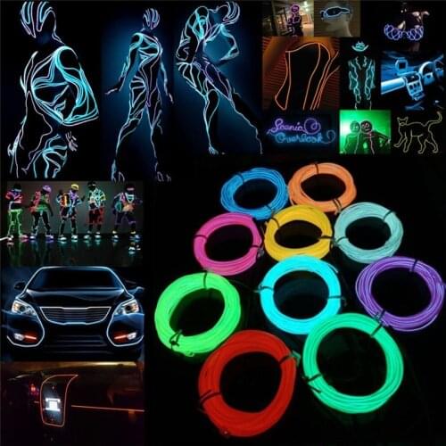 Neon Sign El Led Neon Light Wire Under Car Flexible Soft Tube Lights Christmas LED Strip Sign Anime/Body Woman/Rooms Rope Light