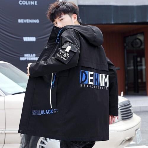 New 2021 Mens Autumn Warm Mid-Length Hooded Jackets Plus Velvet Inside Thick Coats Streetwear Windbreaker Outwear Tops Clothing