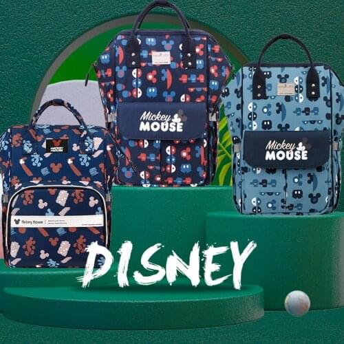 Newest Disney Diaper Bags for Mom Waterproof Large Capacity Travel Backpack Maternity Nappy Organizer Baby Mommy Stroller Bags
