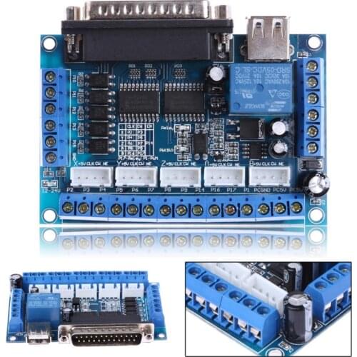 PCI Expansion Board Card USB LPT Adapter CNC Stepping Motor Driver Interface DC 12-24V with USB Cable for Mach3 WIN XP