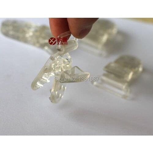 Transparent color 100 KAM Plastic Clip Plastic Pacifier Clips Soother Clip For Baby 20 mm