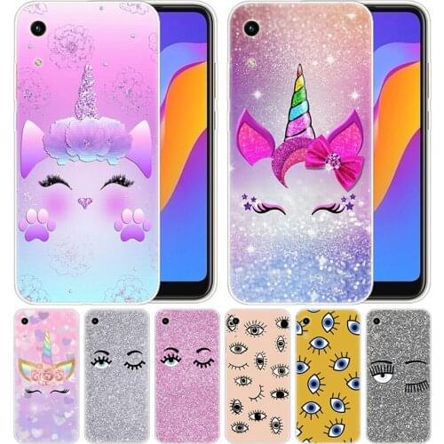 Luxury Soft Silicone Case Cute cartoon Winking Eye for Huawei Honor 9X 8A 7A 20 Pro 7X 8X 7S 8S 8 9 10 Lite View 20 20i 10i Play