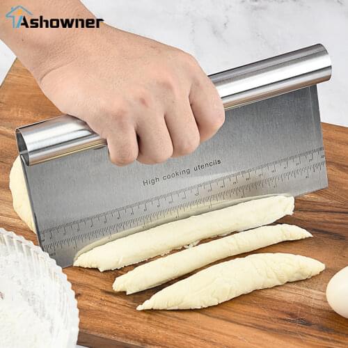 Stainless Steel Cake Scraper Pastry Cutters Baking Cake Cooking Dough Scraper Fondant Spatulas Edge DIY Baking Decorating Tools
