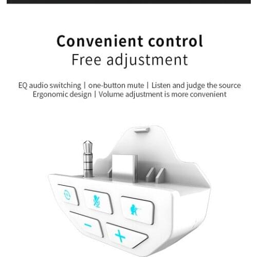 Xbox One X/S Controller Sound Enhancer, Stereo Dongle Headset Audio Adapter with Headphone Speakers Low Latency Voice Control