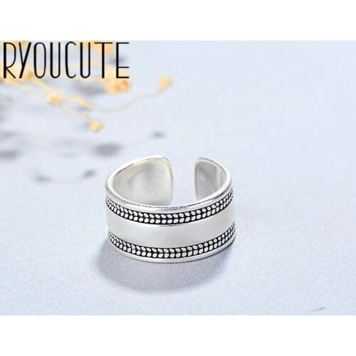 Bohemian Punk Vintage Round Rings for Women Silver Color Jewelry Girls Adjustable Size Open Finger Rings