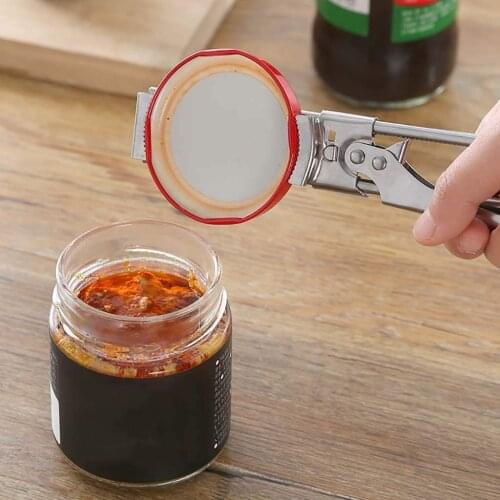 High Quality Stainless Steel Gripper Can Opener Multifunctional Adjustable Manual Jar Lid Opener Kitchen Supplies Hot 2021