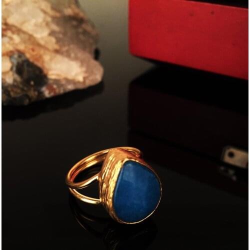 Dr Stone Natural Stone Women Ceyt Stone Gold Plated Ring KRB142