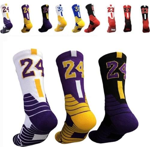 1 Pair Professional Super Star Basketball Socks Elite Thick Sports Socks Non-slip Durable Skateboard Towel Bottom Socks Stocking