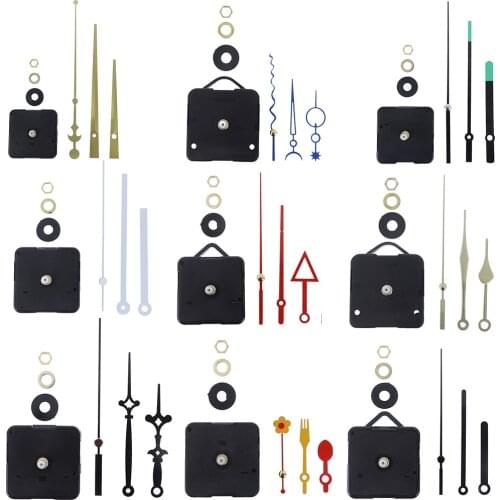 1Pc DIY Clock Hollow Heart Metal Texture Wall Clock Retro Wall Clock Movement Accessories Black Hands Repair Kit