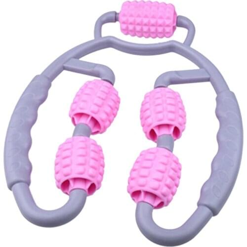1pc 4 Roller 360 Degree Massager Muscle Care Workout Accessory Fitness Device Sports Activities Massage And Relaxation