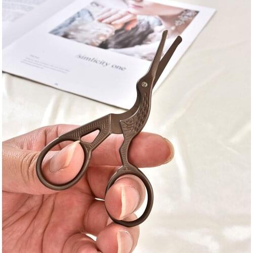 1PCS Durable Stainless Steel Retro Scissors Makeup Embroidery Nail Scissors Toe Horny Scissors Beauty Makeup Sewing Tools