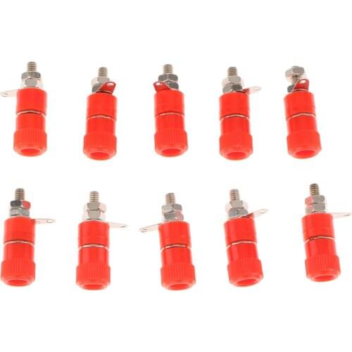 10 Pieces JS-910B 4mm Banana Plug Jack Banana Binding Post Terminal Car Electronics Accessories for Electric Welding Machine