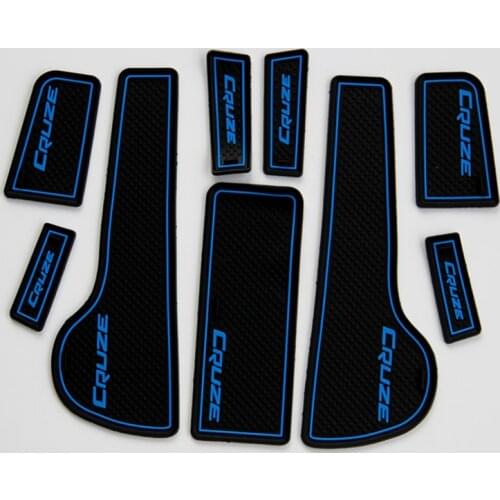 5 colors Car Door Groove Mat for Chevrolet Cruze 2009-2015 Accessories Anti-slip Cup Mat Rubber Rugs Slot Hole Pad Interior