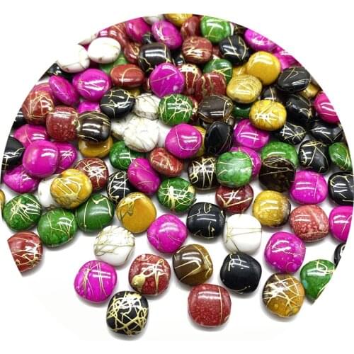 50pcs/lot 12mm Ocal Shape Acrylic Beads Spacer Loose Beads For Jewelry Making DIY Bracelet Earring