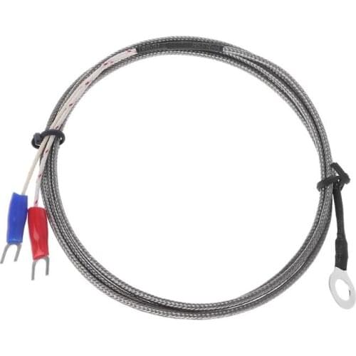 6mm Hole Washer K Type Thermocouple Temperature Sensor Probe 1M Cable For Industrial Temperature Controller