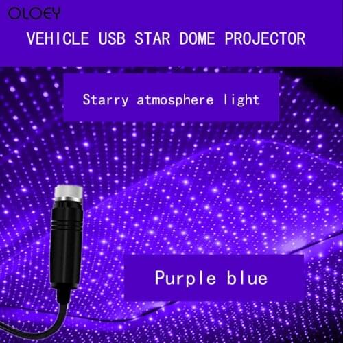 Car Roof Star Light Interior Mini LED Starry Laser Atmosphere Ambient Projector Lights USB red Auto Decoration Night Galaxy Lamp
