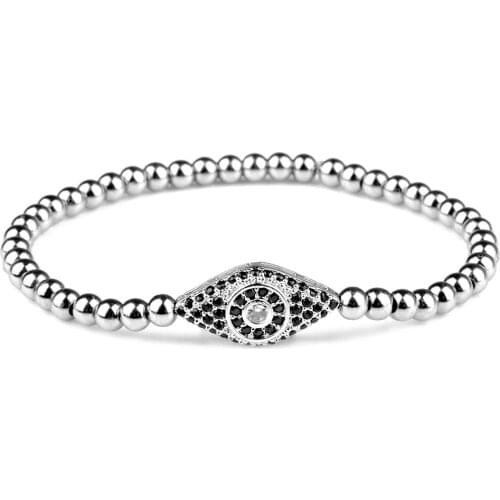 Chanfar Green Crystal Sliver Hematite Beaded Natural Stones Bracelet Charm Zircon Micro Pave Pendant Women Fashion Jewelry