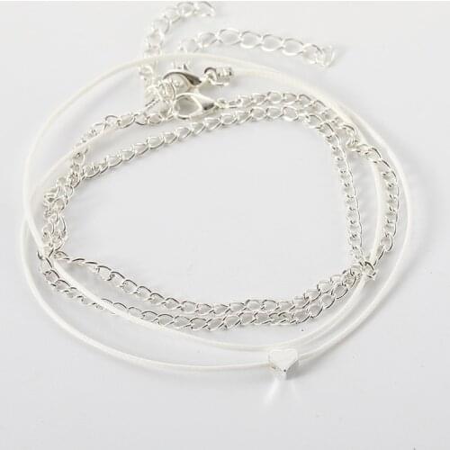 Wholesale Sales Punk 2018 Fashion New Anklet Simple Summer Wild Beach Love Multi-layer Ladies Anklet Ankle Chain Foot Chain