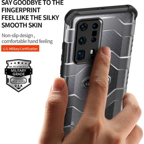 Huawei P40 Pro Plus Wlons Military Explorer Anti Falling Certification Case for Huawei P40 Pro+ Full-Body Rugged Shield Cover