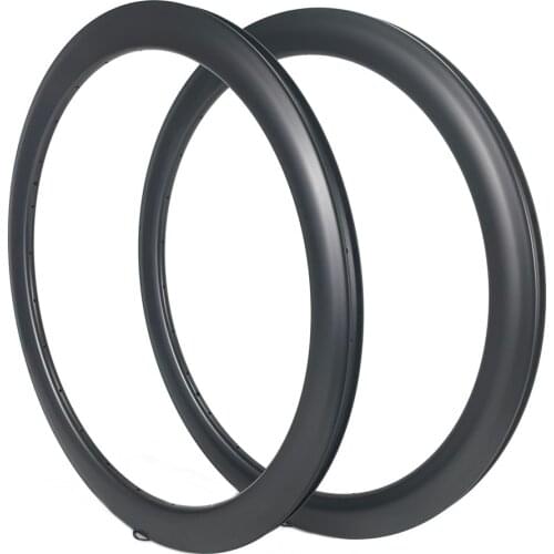 Road Disc Cyclocross Carbon Rim 700c 55mm Tubeless Clincher Tubular Rim UD Matte Finish 27mm Width For Road Bicycle Wheels