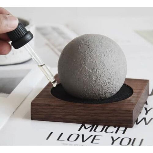 Moon shape cement mold Astronaut modeling molds for plaster creative concrete moon decoration resin clay silicone mold