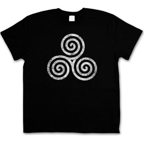 TRISKELION SYMBOL III T-SHIRT Nordic Celtic Germans Knot Larp Triskel T-Shirt