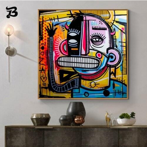 Canvas Painitng Graffiti Street Art Abstract Colorful Oil Painting On Canvas Posters and Prints Wall Art Pictures Room Decor