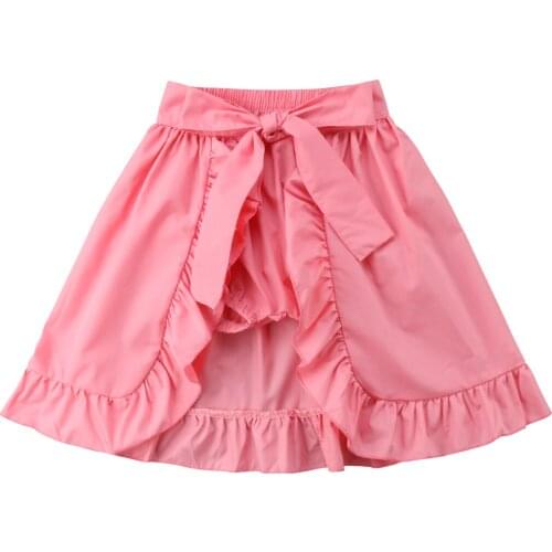 Newborn Baby Girl Shorts Pants Ruffle Hemlines Outfits Set Casual Skirt +Shorts 2pcs Size 1-5T
