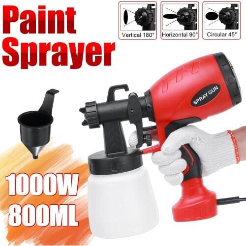 Electric Paint Spray Gun Large Capacity 1000W 800ML Tools For Home For Garden For Painting Sprayer Gun Airbrush Car Paint Spray