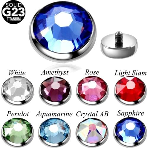 4mm 1Pc G23 Titanium Micro Dermal Anchor Top Hide in Surface Micro Dermal Gem Piercing Skin Diver Body Piercing Jewelry