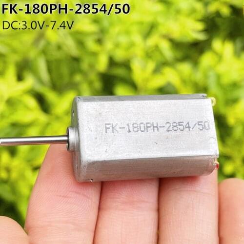 Mini FK-180PH Electric Motor DC 3V 5V 6V 7.4V 22000RPM High Speed Carbon Brush Strong Magnetic 17mm Long shaft Motor RC Boat Toy