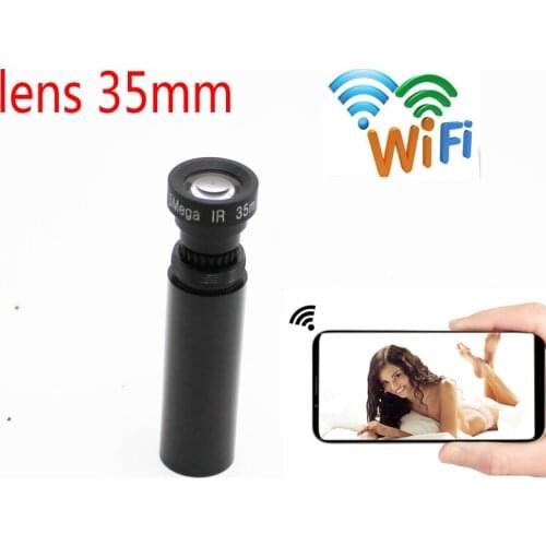 Mini wifi HD 1080p P2P onvif CCTV Remote surveillance Telescope camera Flashlight recorder lens 35MM TF card storage ONVIF