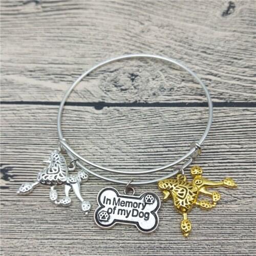 Trendy New Poodle Movement Bangles Cute Poodle Movement Dog Bangles Bracelets Fashion Pet Jewellery